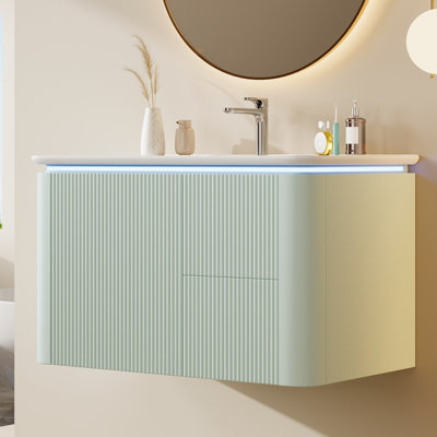 Single Bathroom Vanity with Ceramic Basin