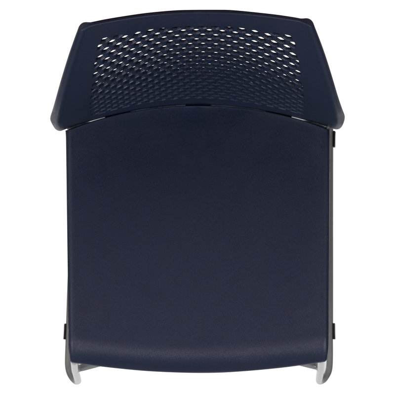Hercules 661 lb. Modern Gray Stack Chair with Air-Vent Back