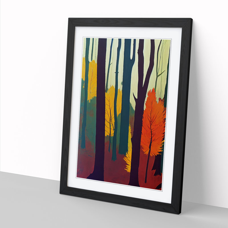 Autumn Forest Vol.3 - Single Picture Frame Print, Black, 64cm H x 46cm W