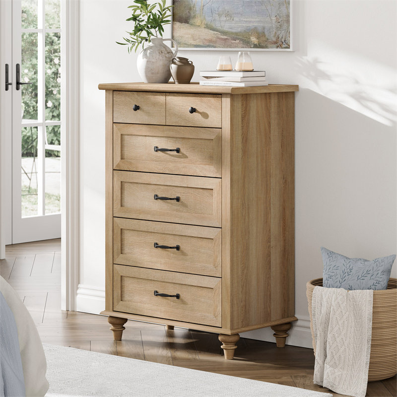 Commode à 5 tiroirs Scarlett Kids, Chêne