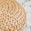 Coussin de sol Ludmila Water Hyacinth Tatami (16 po x 16 po x 6 po, brun naturel)