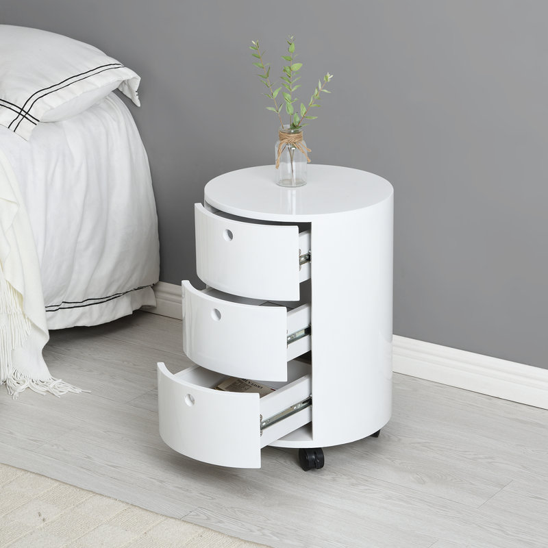 Reames 40cm W Bedside Table, White