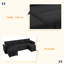 Canapé-lit modulaire moderne en U avec canapé-lit de 107 po avec amplement d'espace de rangement et ports USB pour le salon-1260284113