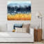 Paysage avec un champ de blé jaune - reproduction sur toile-67339508-67339519