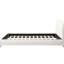 Lit tapissier moderne grand format en tissu de lin blanc, pieds en bois massif, 12 lattes en bois franc, structure centrale en métal pour plus de stabilité, installation facile en 40 minutes Un sommeil tranquille avec un rembourrage en mousse épaisse luxueux-129628357