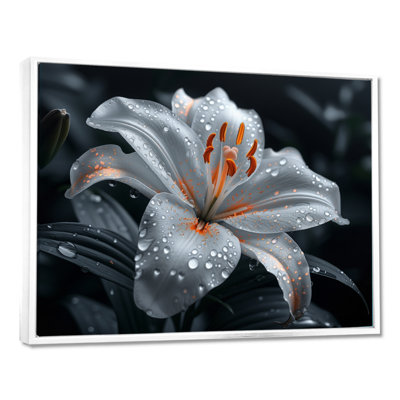 Photo de lys jardin blanc en cristal - lys