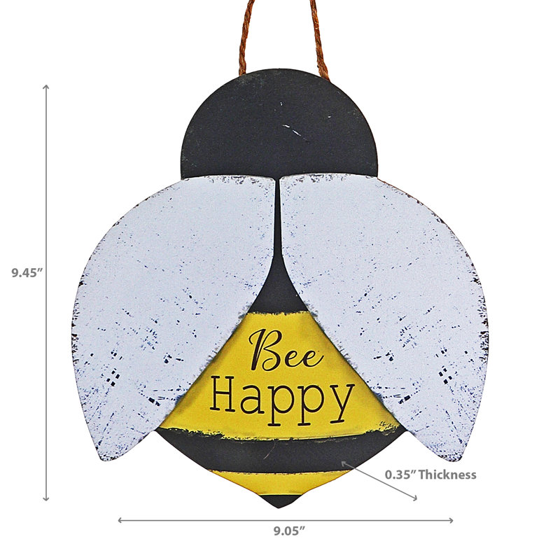 Décoration d'abeille en bois Happy Door