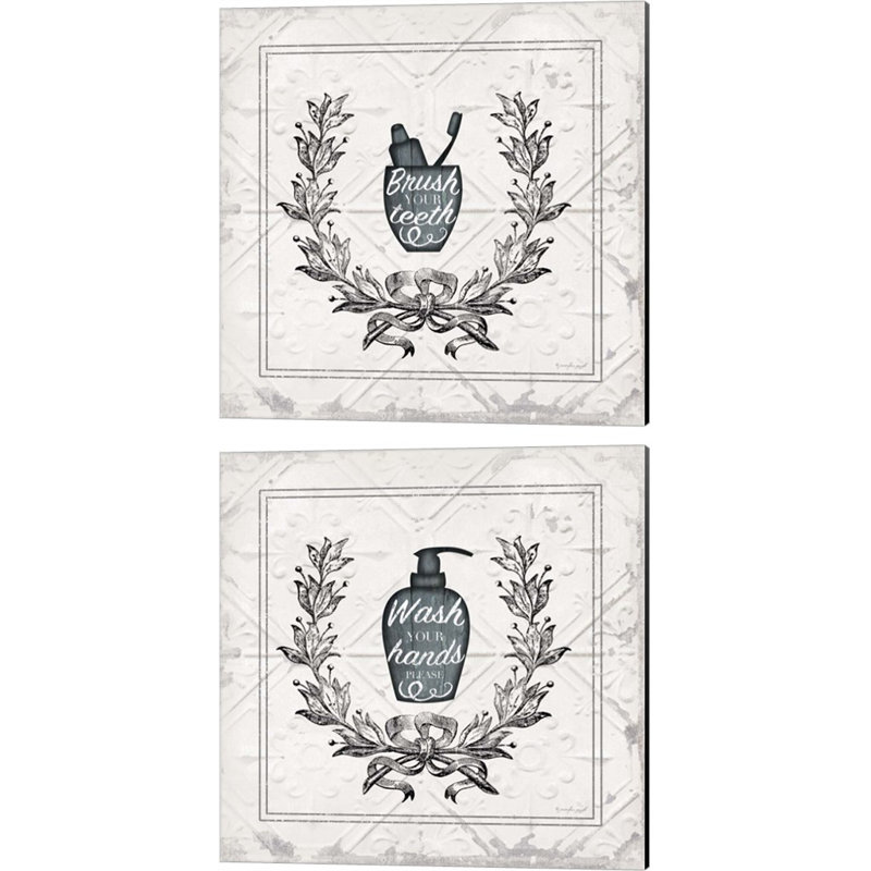 «Brush & Wash» par Jennifer Pugh, art sur toile (ensemble de 2)