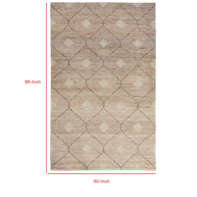 Reign Geometric Area Rug in Brown, Rectangle 9' x 12'
