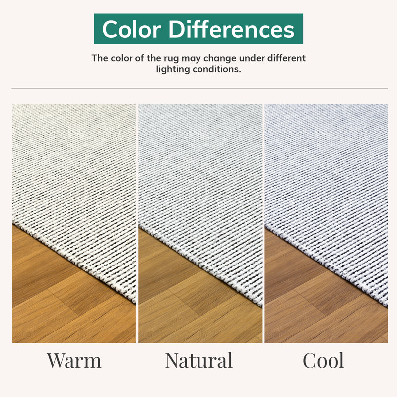 Two Tone Fringed Area Rug, Rectangle 4' x 5'