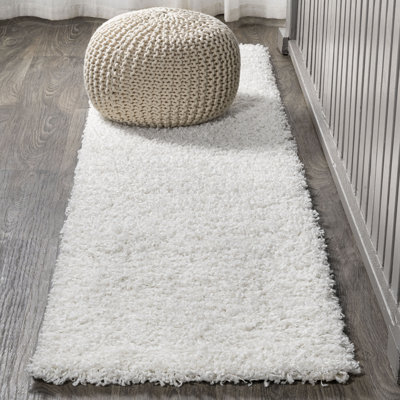 Tapis blanc à poils longs Felicdad