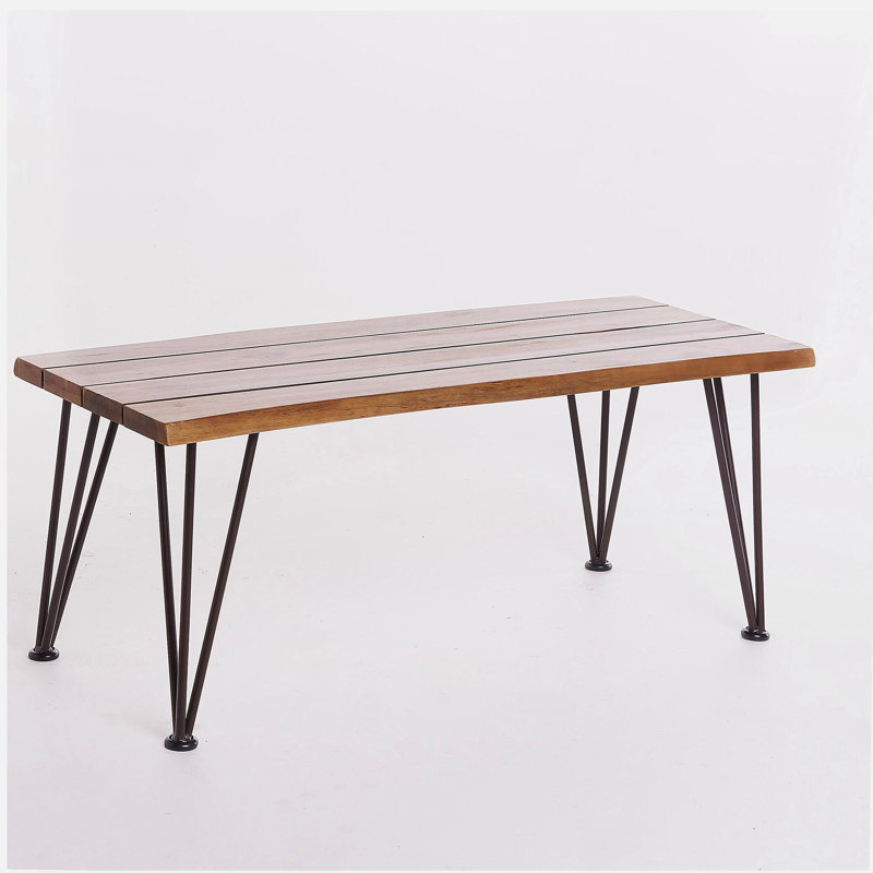 ZION INDUSTRIAL WOOD AND METAL COFFEE TABLE