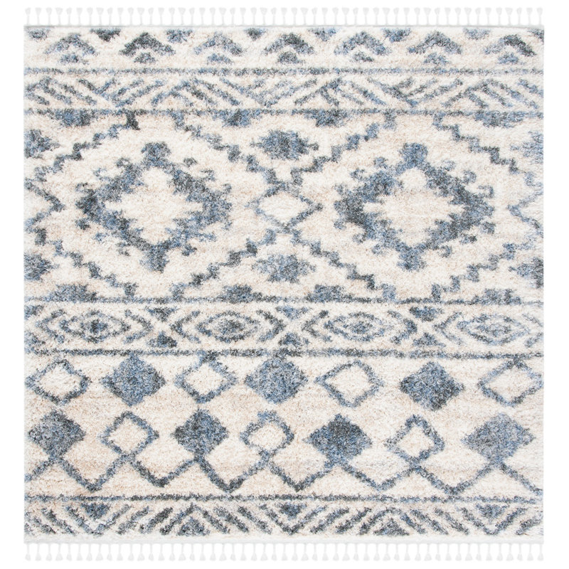 Triplett Fringe Shag Performance Southwestern Rug, Square 6'7"