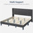 Multi-sized Upholstered Bed Frame with Channel Tufted Headboard-98387772-114902995