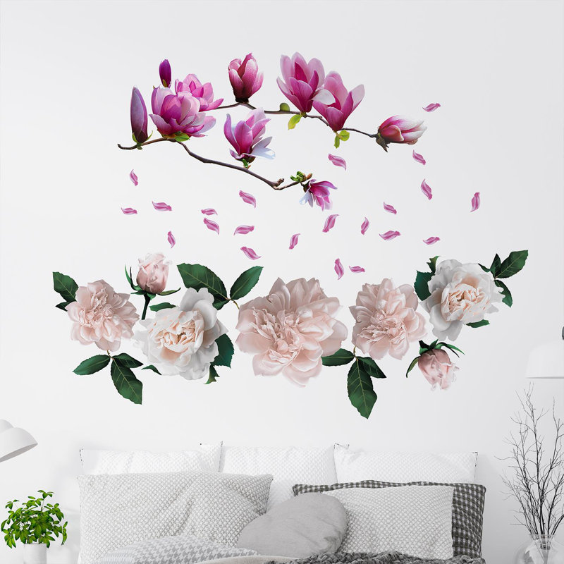 Large Magnolia with Roses Wall Décor