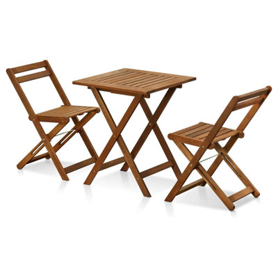 Arianna 2 - Person Wood Patio Dining Set with Square Table