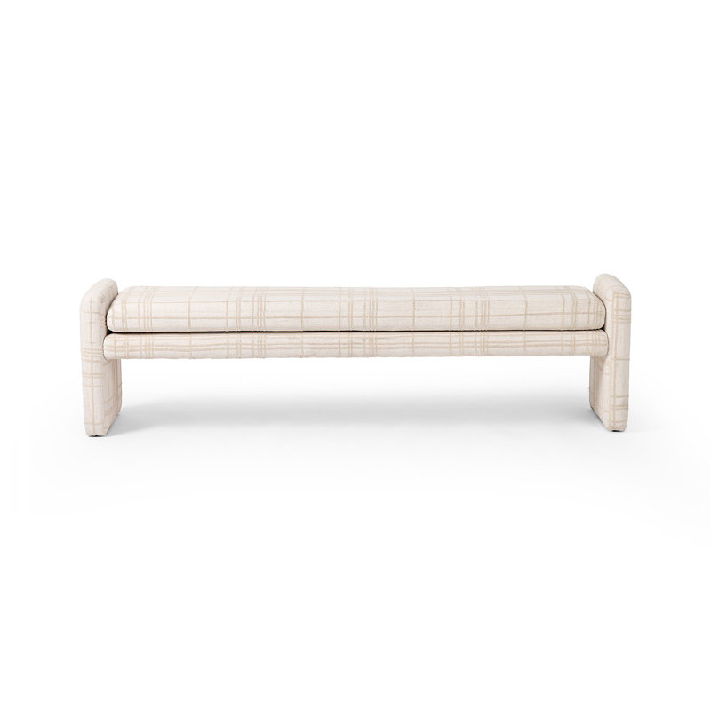 Serena Accent Bench, 19" H x 70" W x 18" D, Crypton Nomad Snow