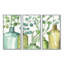 «Mixed Botanical Green Leaves I0», ensemble d'art mural sur toile encadré de campagne-112022242-112022241