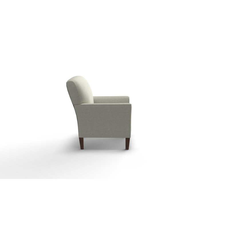Shirleyann Upholstered Club Chair, Dark Walnut, Gray Polyester Blend