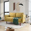 Canapé en lin à accoudoirs carrés de 56 po Marick, coussin de siège épaissi pour plus de confort-218388184