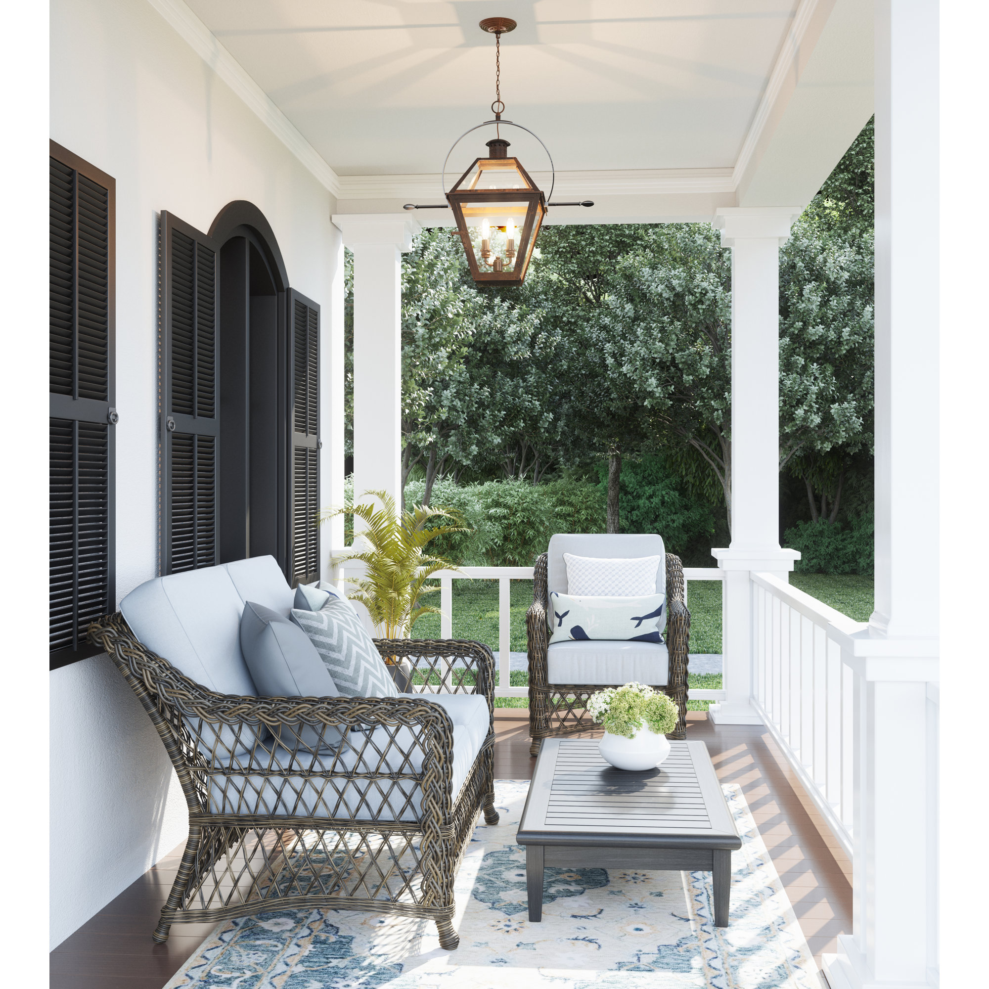 Amber Transparent Outdoor Metal Lighting, Industrial Bronze