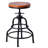 Darlean Swivel Pine Solid Wood Adjustable Height Counter Stool with Iron Frame