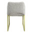 Ensemble de 2 chaises d'appoint en sherpa et miroir à finition dorée Teddy