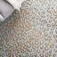 Banerjee Animal Print Area Rug in Stone/Aqua-778425403