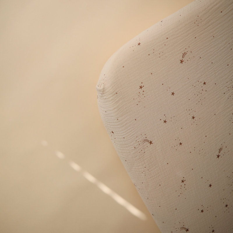 Extra Soft Muslin Crib Sheet, Falling Stars