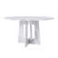 Table de salle à manger 47,24 "à effet marbre blanc, capacité de 300 lb, base de table moderne et épicée pour 4 à 6 personnes