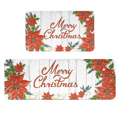 Kbndieu Bath Mat Bathroom Rugs Christmas-themed Carpets, Non-slip Door Mats, Absorbent Bathroom Porch Mats