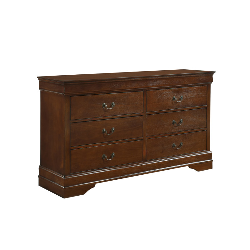 Commode 6 tiroirs l 58,2 po Waynesburg, Cerisier