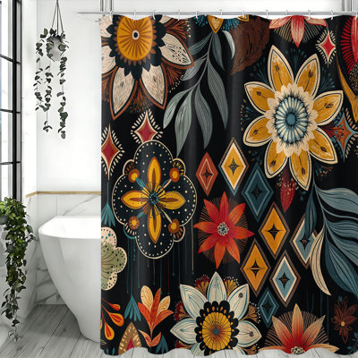 Rideaux de douche avec crochets inclus
