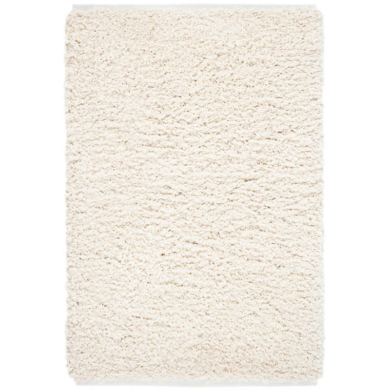 Tapis performance en microfibre tissé à la main ivoire Kodiak, Rectangle 9 pi 6 po x 13 pi 6 po