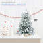 Petit arbre de Noël avec 355 pointes, branches en PE / PVC enneigées, 14 pommes de pin et 14 baies rouges
