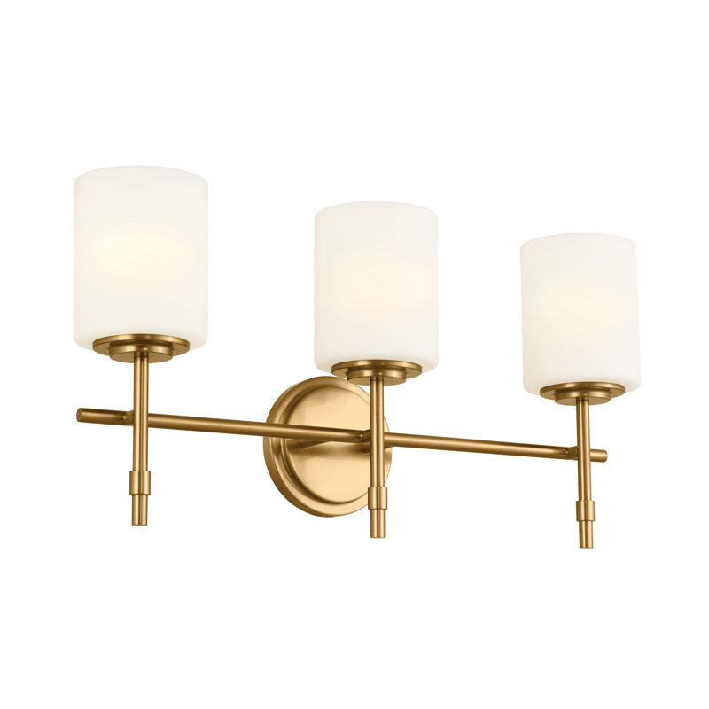 Luminaire de salle de bain, Laiton naturel brossé, 3