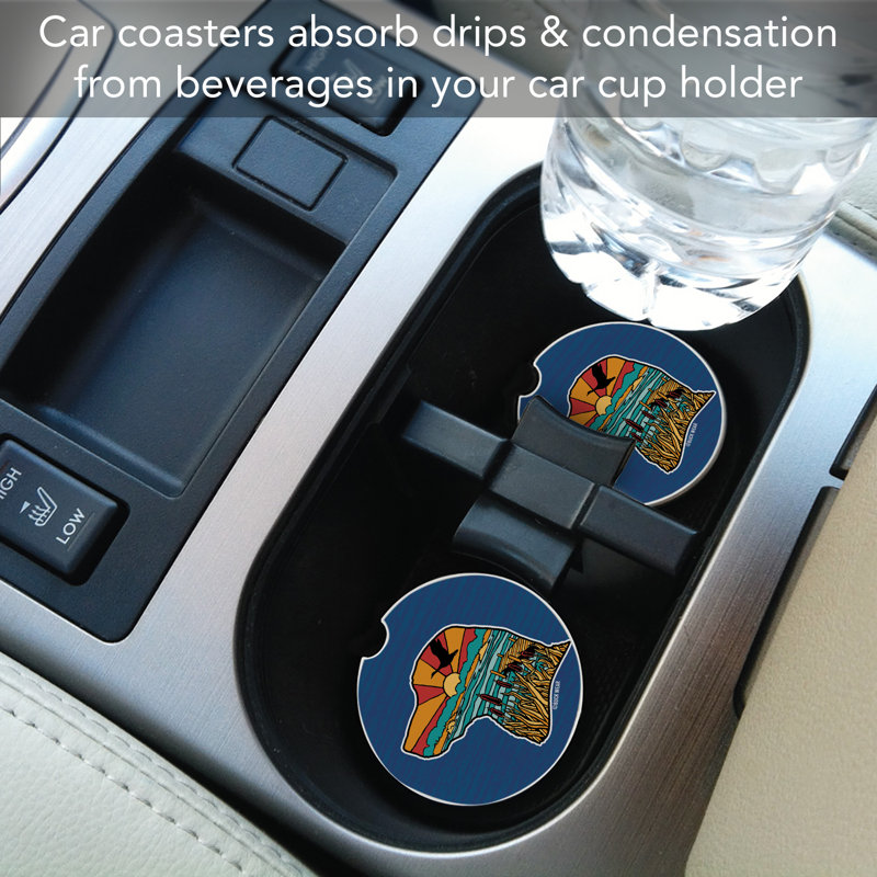 Sous-verre rond pour voiture Lab Life
