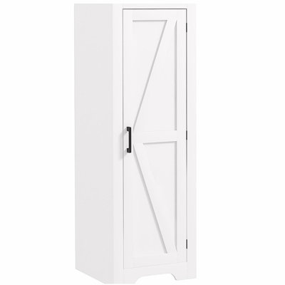 Armoire de rangement Farmhouse avec tablette réglable, armoire d'appoint simple pour porte de grange pour salon, armoire de plancher