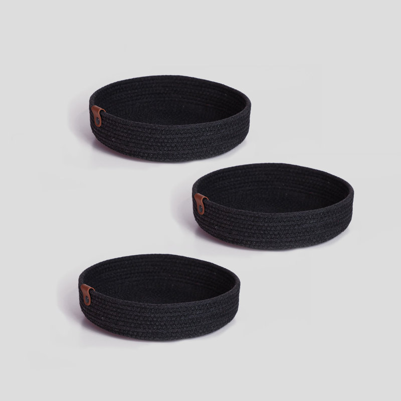 Madisen Cotton Tray, Black