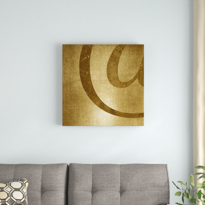 " Gold Shimmer At-Sign " by 5by5collective