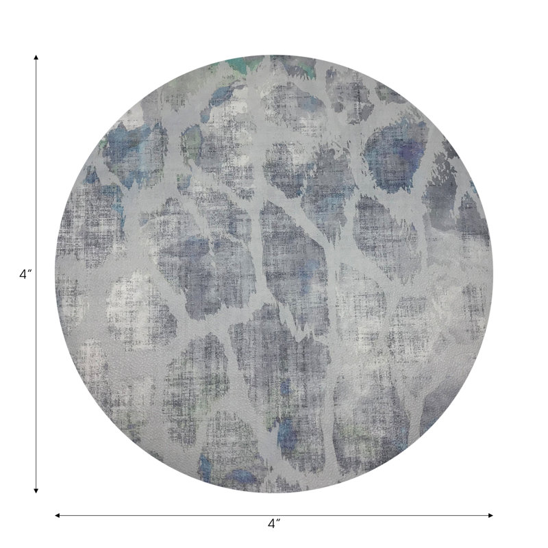 Sous-verres ronds en cuir girafe Opulence, Opulence