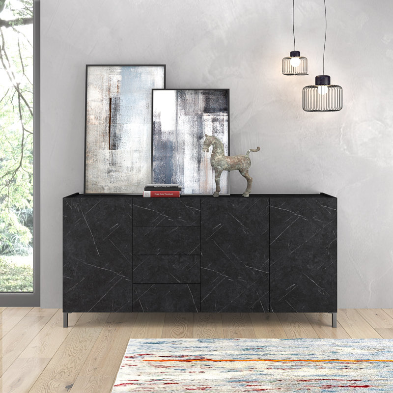 Areah 441.96cm Sideboard, Black Marble