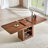 An Expandable Dining Table With Storage Space ,Expandable Kitchen Dining Table. Rectangular Pull Table With Sturdy MDF Frame,  Accommodating 4-8 People.-1240121032
