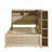 Wood Daybed with Storage Shelves, USB Charging, and Trundle for Modern Living-368400430