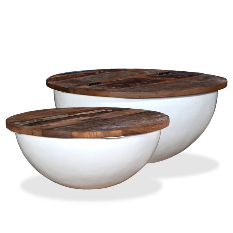 Nadia Solid Coffee Table with Storage, White