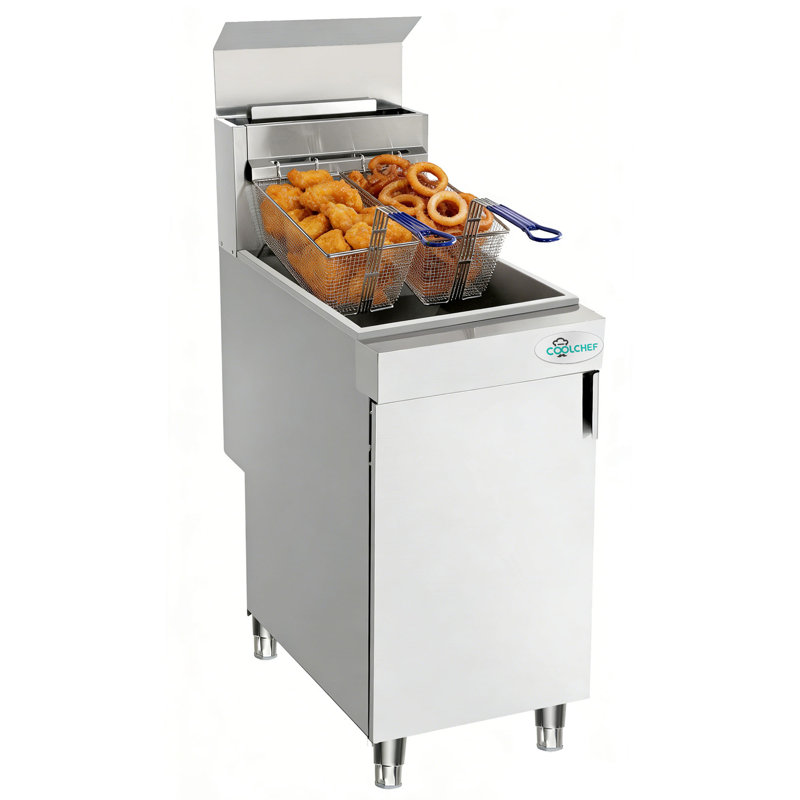 120,000 BTU 4 Burner Commercial Gas Fryer, 50