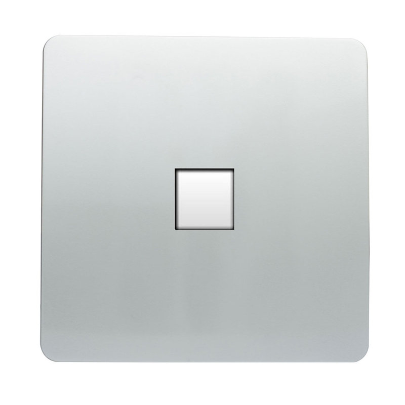 Trendi Switch 1 Gang RJ45 Cat 5e PC Ethernet Socket, Silver