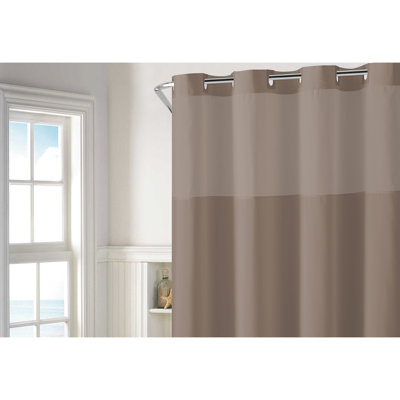 Rideau de douche Hookless Plainweave 71 "x 74" Taupe