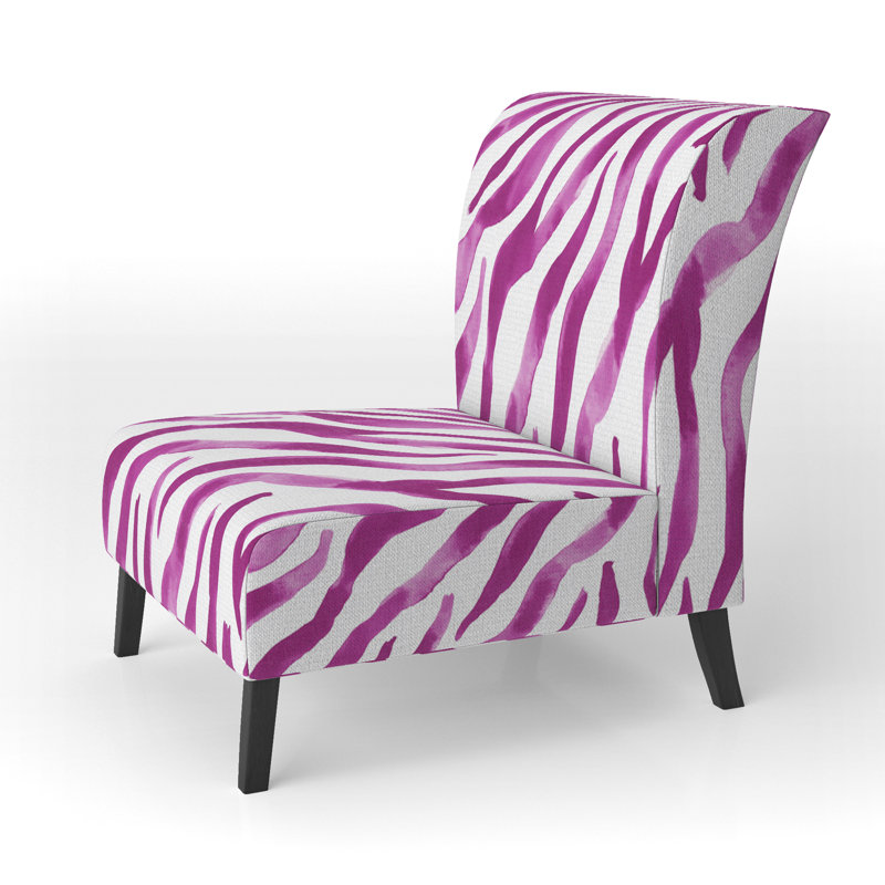 Fauteuil de chambre Zebra, Violet / blanc