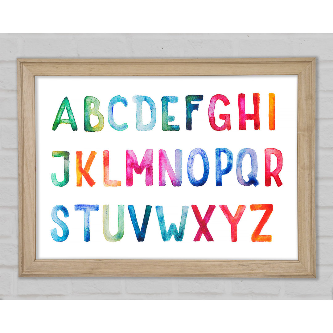 Regenbogen Alphabet - Einzelne Bilderrahmen Kunstdrucke